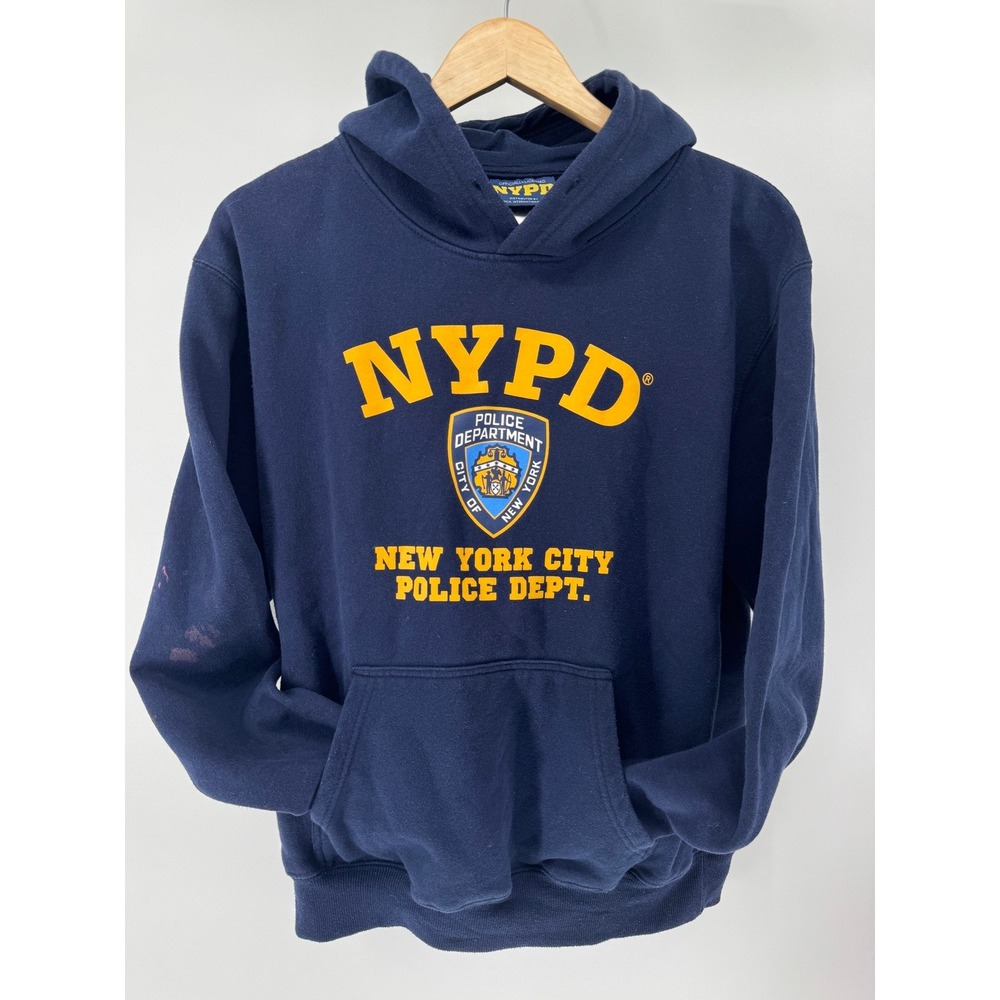 NYPD Official Licensed Hoodie Men M Navy New York City Pullover Sweatshirt